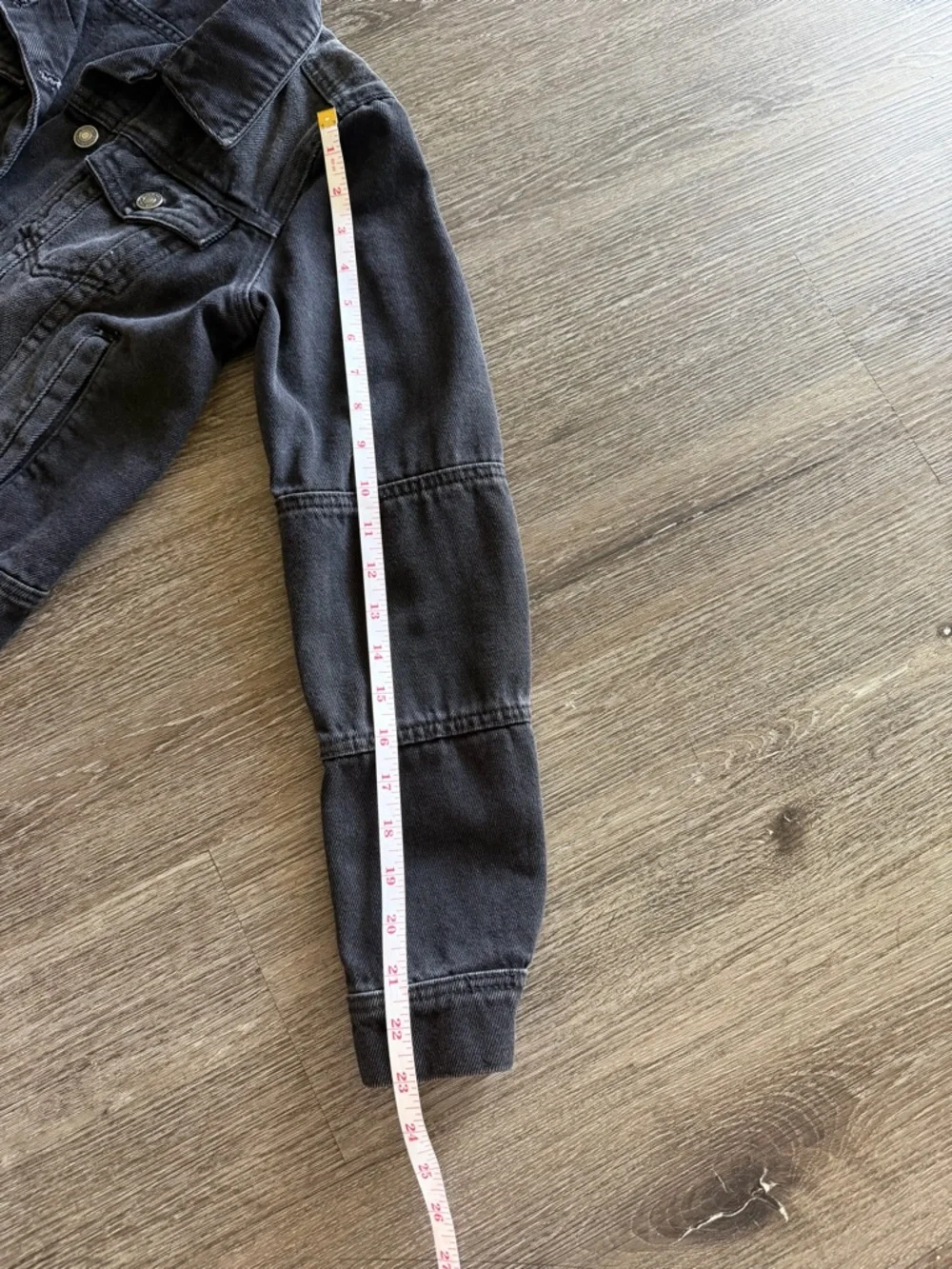 Free People Woman Black Denim Jacket - Button Front - Picture 4 of 7